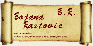 Bojana Rastović vizit kartica